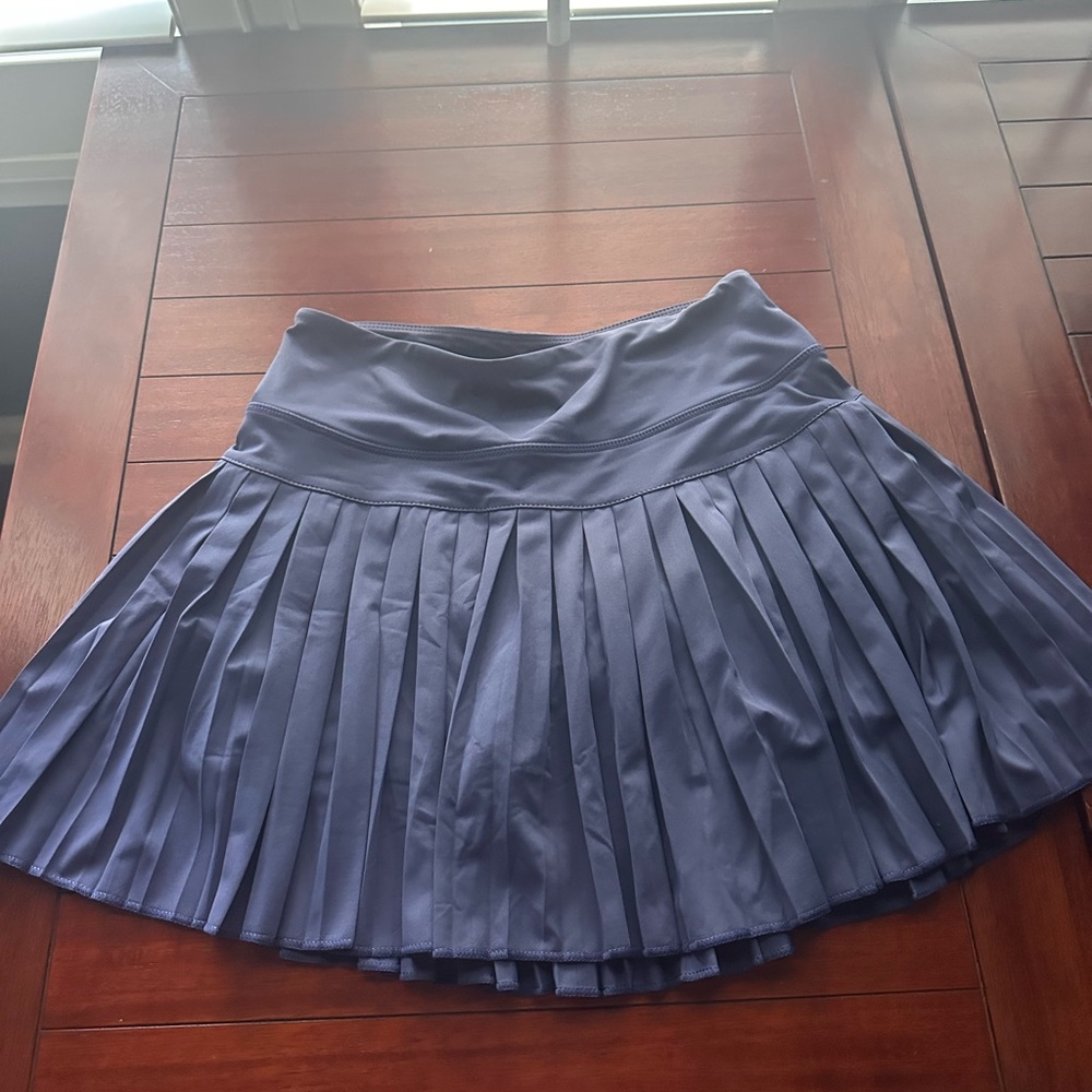 Pleated Mini Skirt in Blue